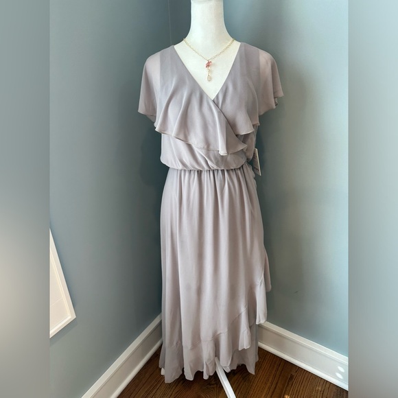 SHOW ME YOUR MUMU gray Jess Ruffle Midi Dress - Picture 4 of 7